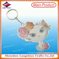 Lovely Epoxy Printed Cat Shape Key Pendant Keychain